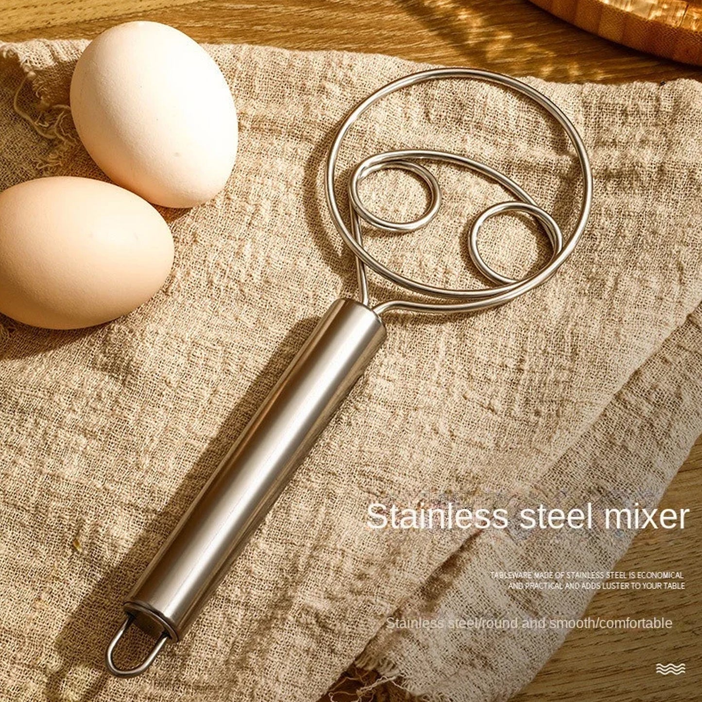 1484 Dough Whisk Premium Stainless Steel Dutch Whisk Dough Hand Mixer Artisan Blender For Egg Bread Cake Pastry Pizza Dough - Perfect Baking Tools Whisking Tirring Kitchen Tools (1 Pc)