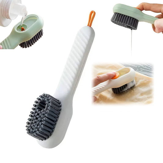 07928 Multifunctional Scrubbing Brush With Liquid  Soap Dispenser Cleaning Brush With Liquid  Soap Dispenser Shoe Brush For Cleaning Cloth Cleaning Brush With Handleliquid Shoe Brush For Shoe Clothes (1 Pc)