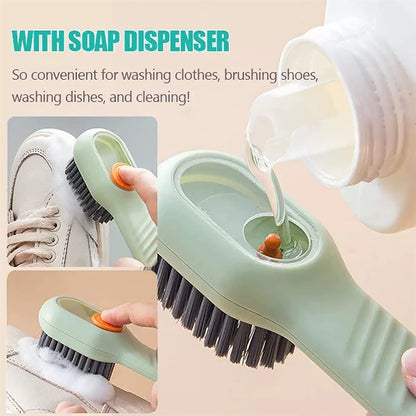 07928 Multifunctional Scrubbing Brush With Liquid  Soap Dispenser Cleaning Brush With Liquid  Soap Dispenser Shoe Brush For Cleaning Cloth Cleaning Brush With Handleliquid Shoe Brush For Shoe Clothes (1 Pc)