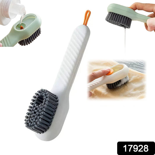 07928 Multifunctional Scrubbing Brush With Liquid  Soap Dispenser Cleaning Brush With Liquid  Soap Dispenser Shoe Brush For Cleaning Cloth Cleaning Brush With Handleliquid Shoe Brush For Shoe Clothes (1 Pc)